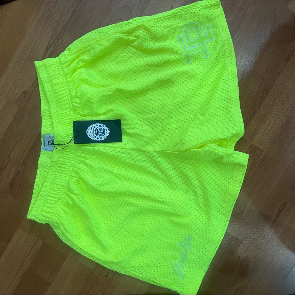 Inaka Power Neon Yellow Mesh Shorts